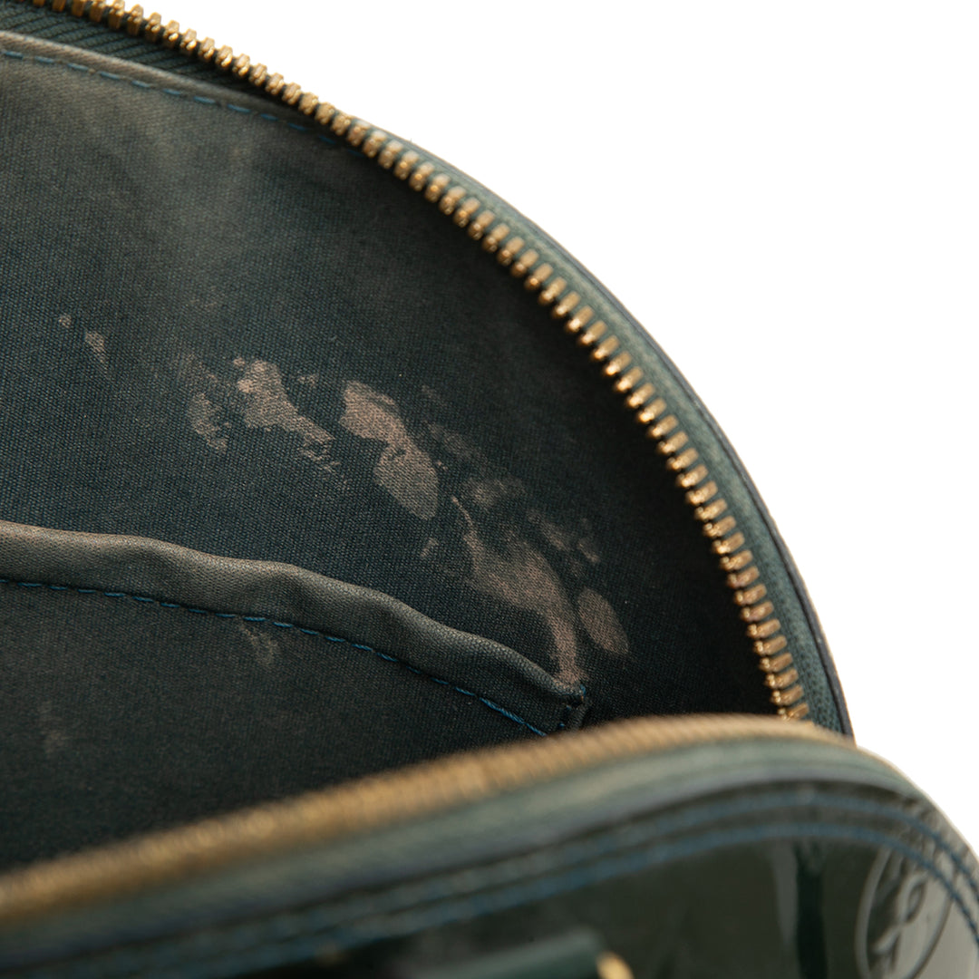 Louis Vuitton Alma PM Cuir verni Monogram Bleu – vue 7 – GABY PARIS