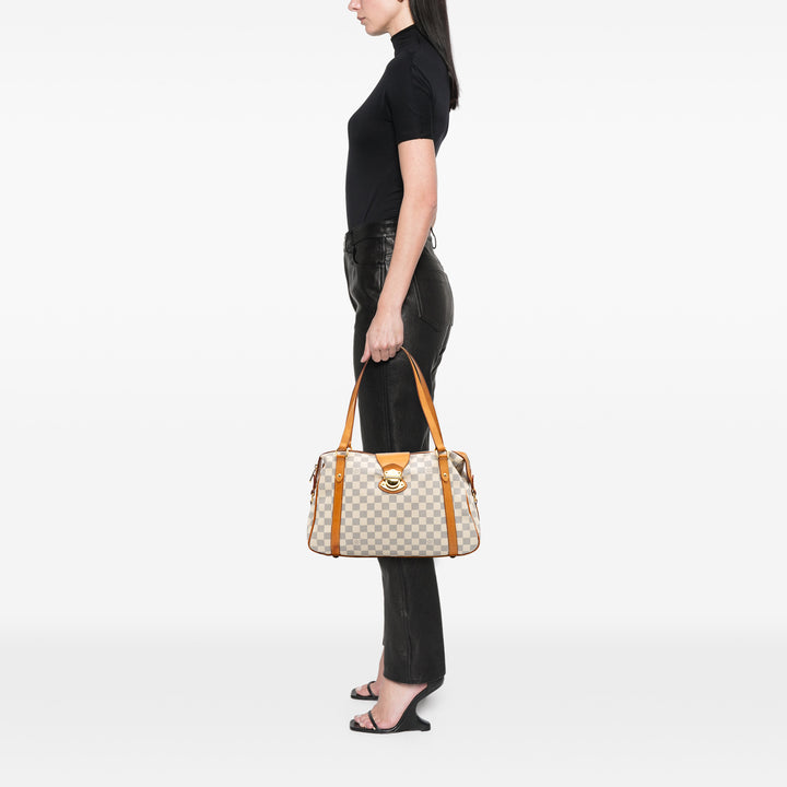 Damier Azur Stresa PM White - Gaby Paris