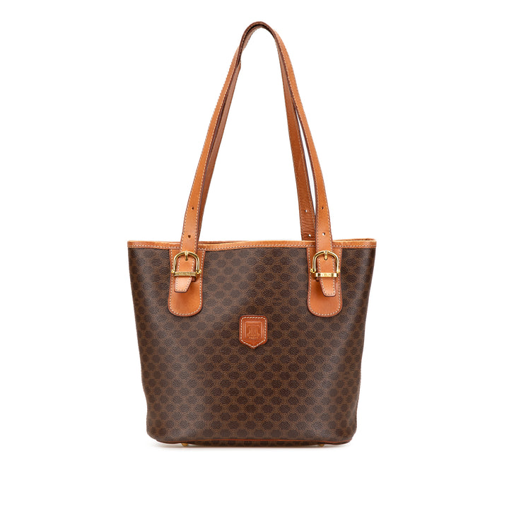 Macadam Coated Canvas Tote Brown - Gaby Paris