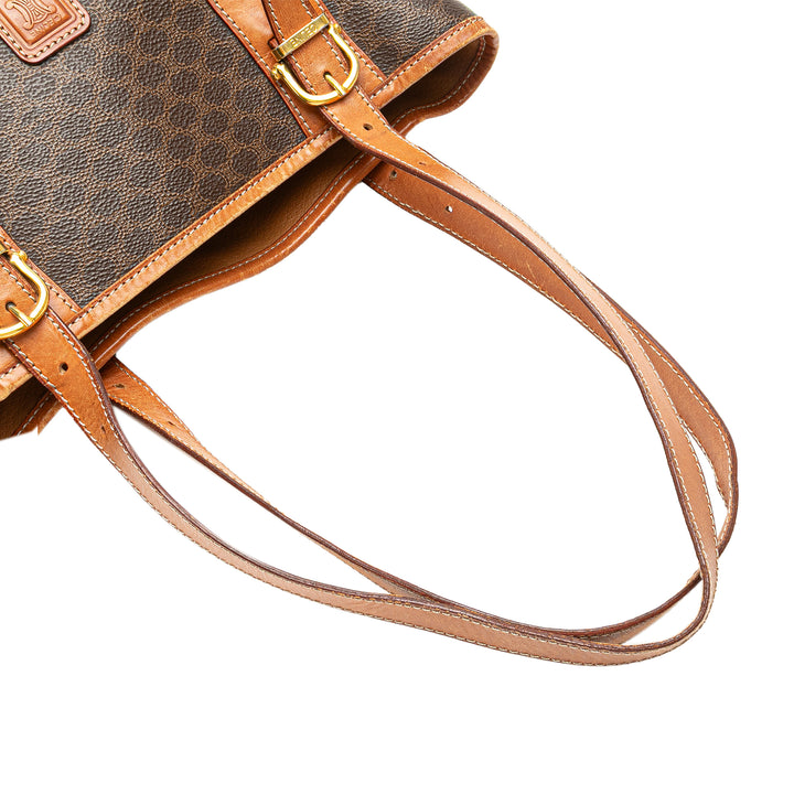 Macadam Coated Canvas Tote Brown - Gaby Paris