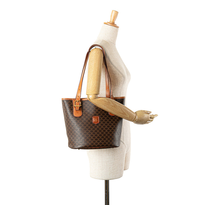 Macadam Coated Canvas Tote Brown - Gaby Paris