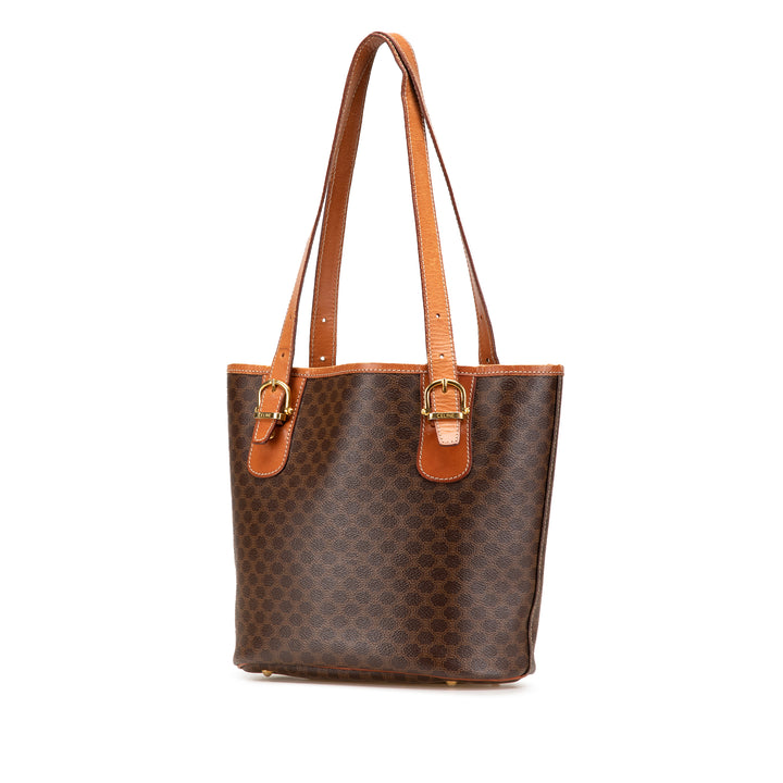 Macadam Coated Canvas Tote Brown - Gaby Paris