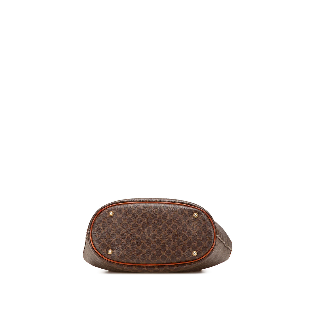 Macadam Coated Canvas Tote Brown - Gaby Paris