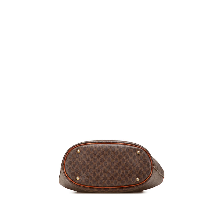 Macadam Coated Canvas Tote Brown - Gaby Paris