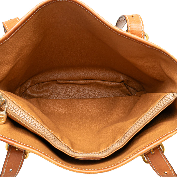 Macadam Coated Canvas Tote Brown - Gaby Paris