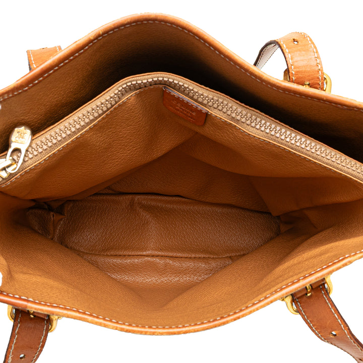 Macadam Coated Canvas Tote Brown - Gaby Paris
