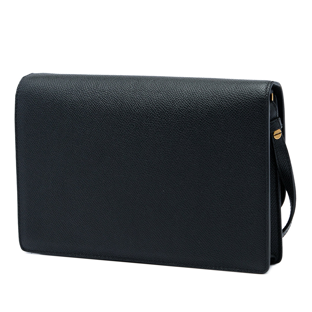 Dior grainé Saddle Pochette Cuir de veau grainé Noir – vue 2 – GABY PARIS