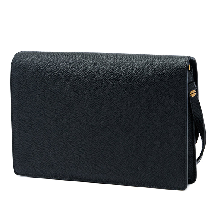 Dior grainé Saddle Pochette Cuir de veau grainé Noir – vue 2 – GABY PARIS