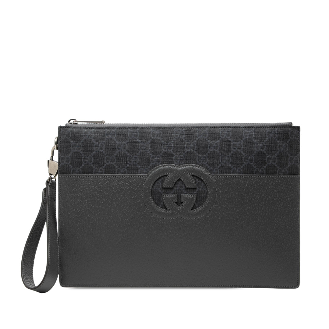 Cut Out Interlocking G Pochette GG Supreme Noir