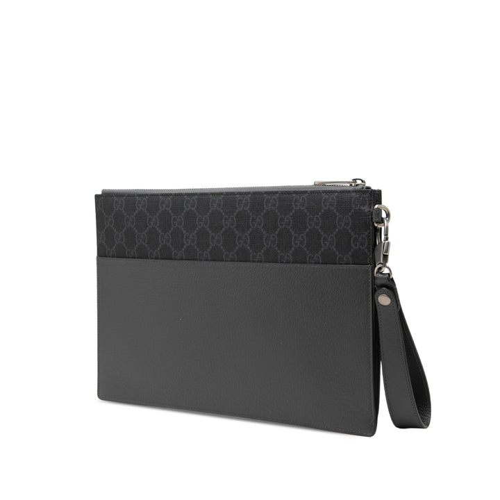 Cut Out Interlocking G Pochette GG Supreme Noir