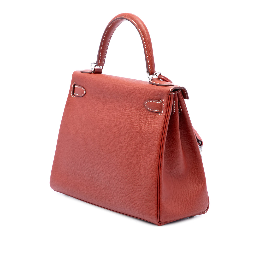 Kelly II Sellier 28 Epsom Rouge