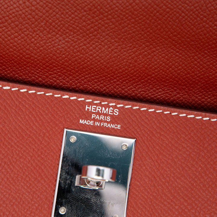 Kelly II Sellier 28 Epsom Rouge