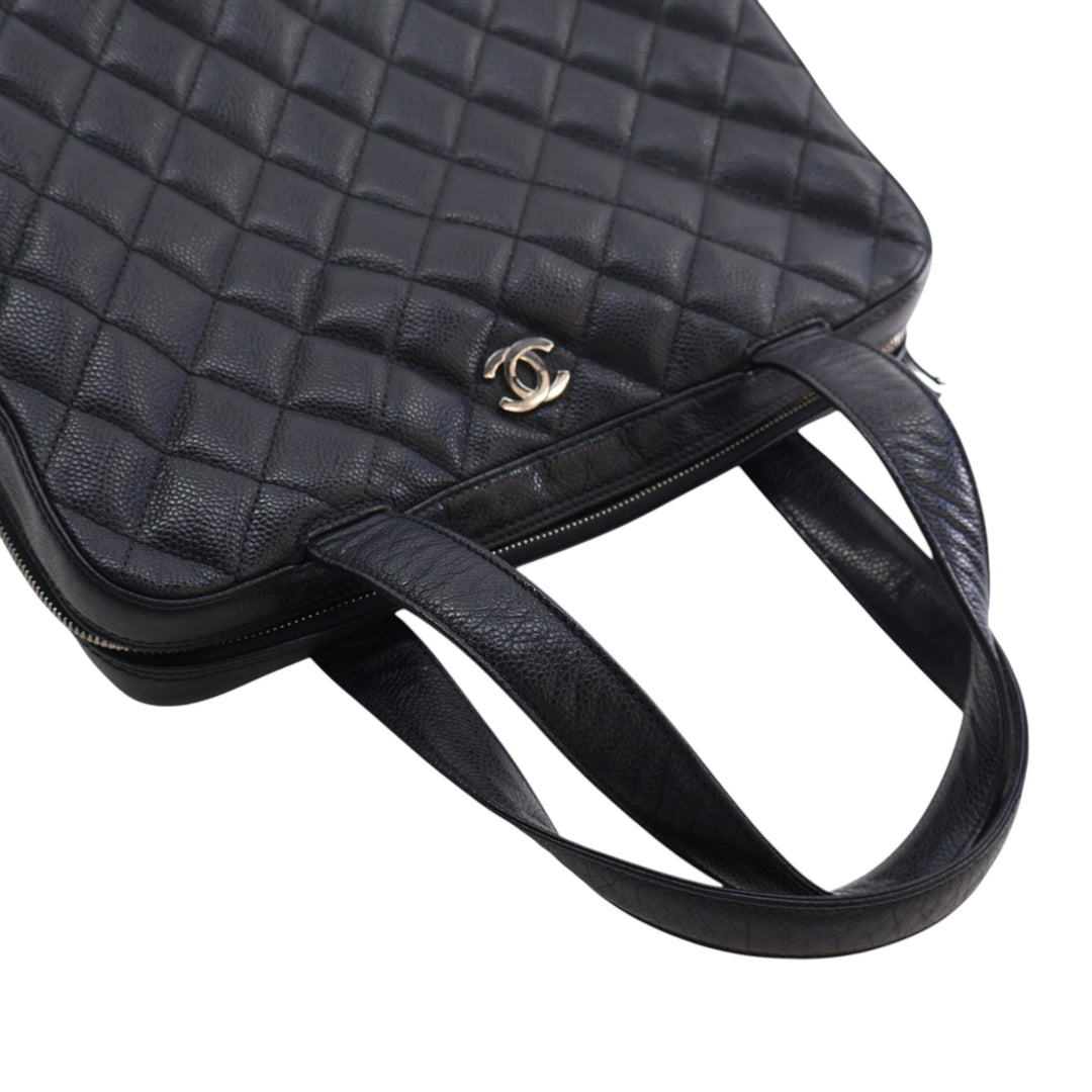 Chanel CC Matelassé Caviar Bowler Sac