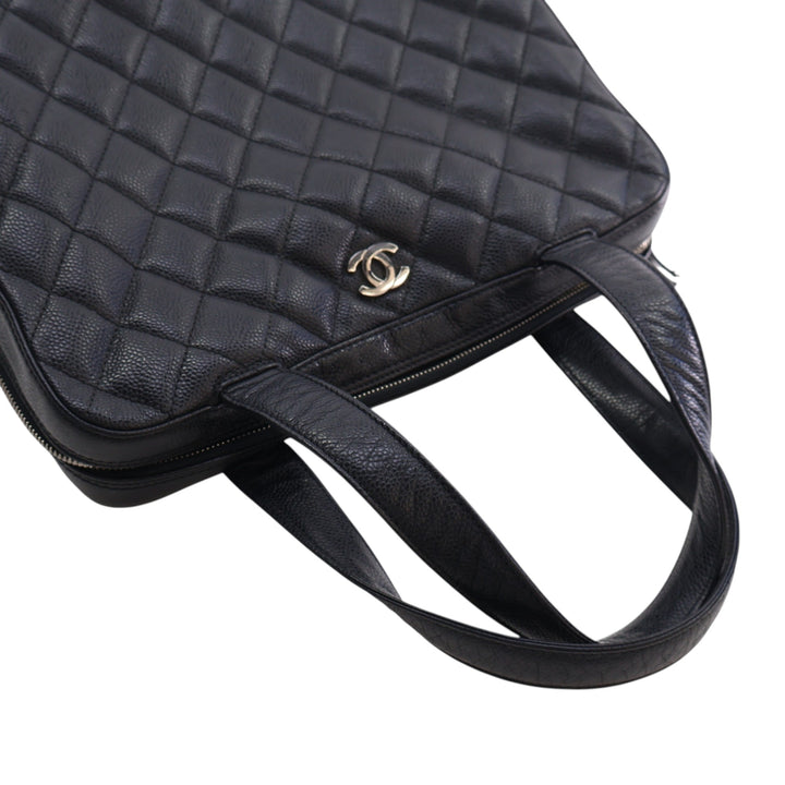 Chanel CC Matelassé Caviar Bowler Sac