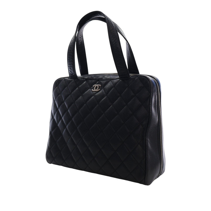 Chanel CC Matelassé Caviar Bowler Sac
