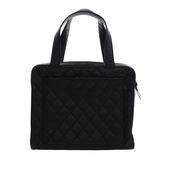 Chanel CC Matelassé Caviar Bowler Sac