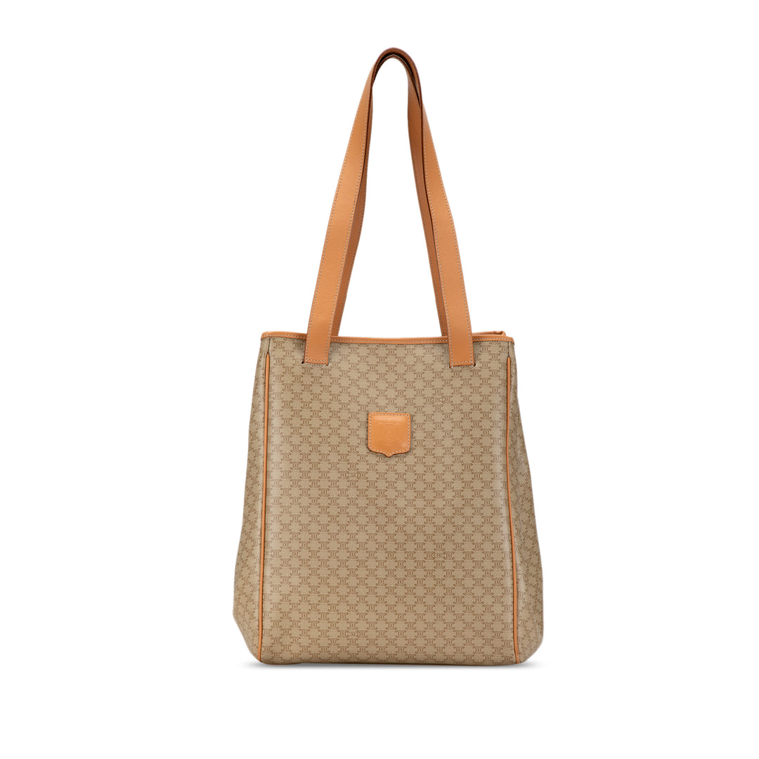 Macadam Coated Canvas Tote Brown - Gaby Paris