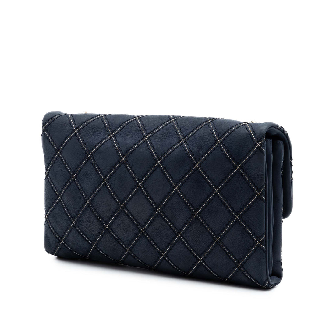 Chanel Jumbo Matelassé Cuir de veau Triple Surpiqué à rabat