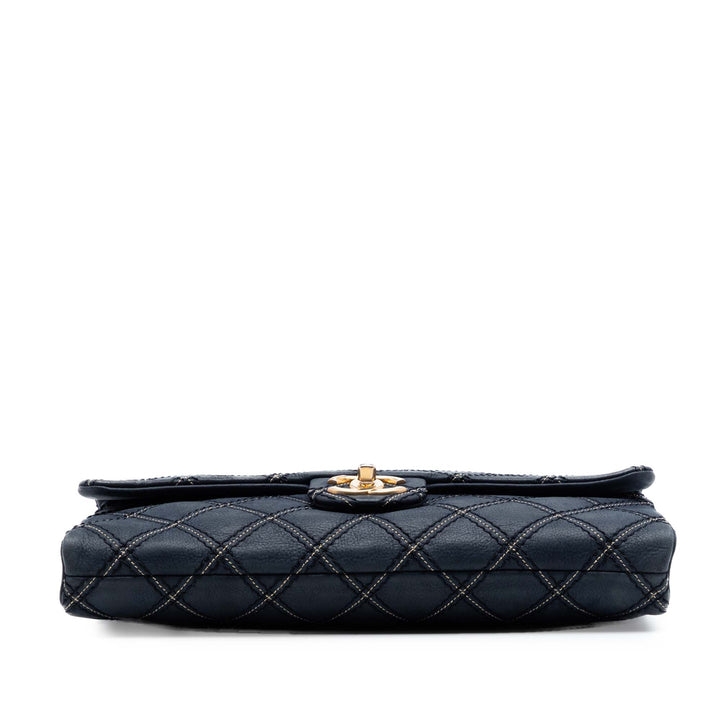 Chanel Jumbo Matelassé Cuir de veau Triple Surpiqué à rabat