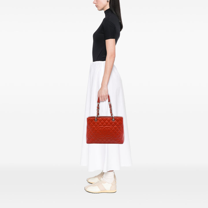 Cabas Cuir caviar Rouge