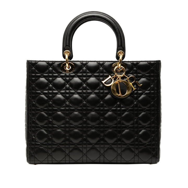 Dior Large Cuir d’agneau Cannage Lady Dior
