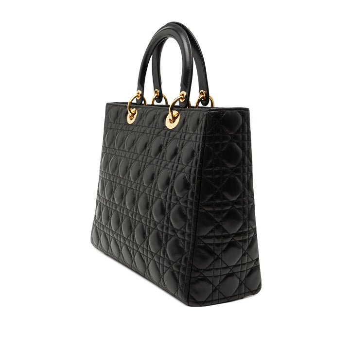 Dior Large Cuir d’agneau Cannage Lady Dior