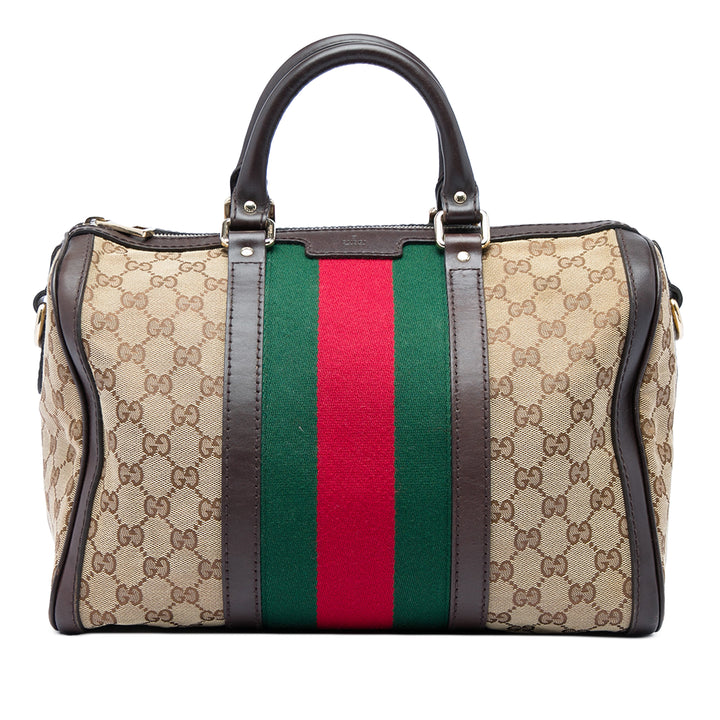 GG Web Joy Boston Sac Moyen Beige
