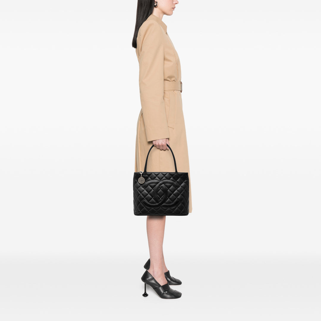 Medallion Cabas Cuir caviar Noir