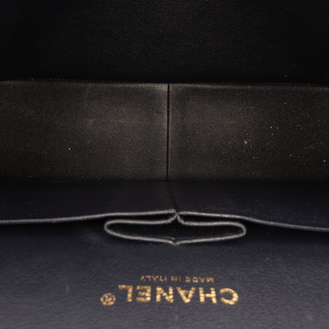 Classic Double rabat Jumbo Cuir d'agneau Noir