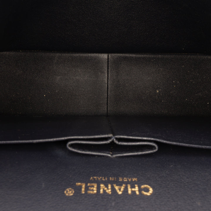Classic Double rabat Jumbo Cuir d'agneau Noir