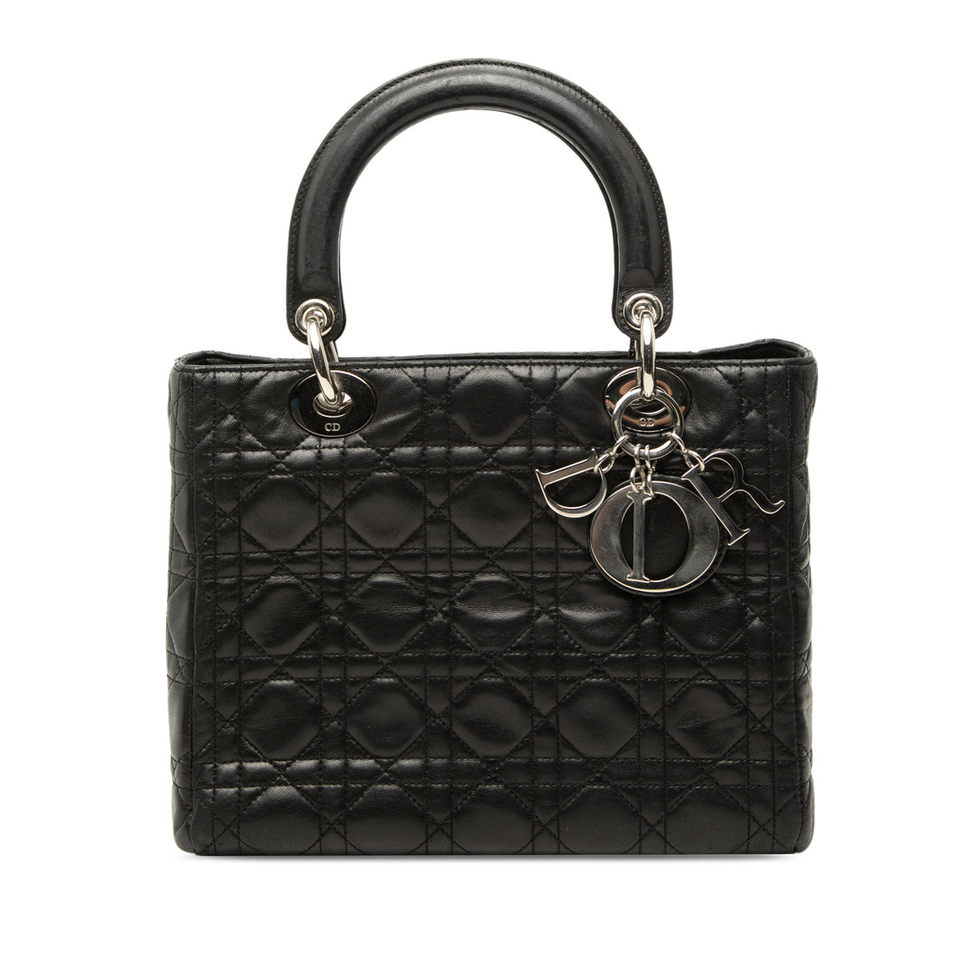 Dior Medium Cuir d’agneau Cannage Lady Dior