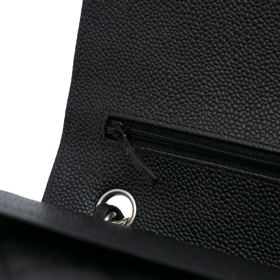 Jumbo Classic Caviar Double Flap Black - Gaby Paris