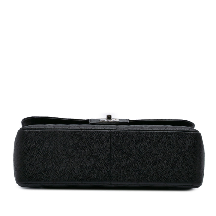 Jumbo Classic Caviar Double Flap Black - Gaby Paris