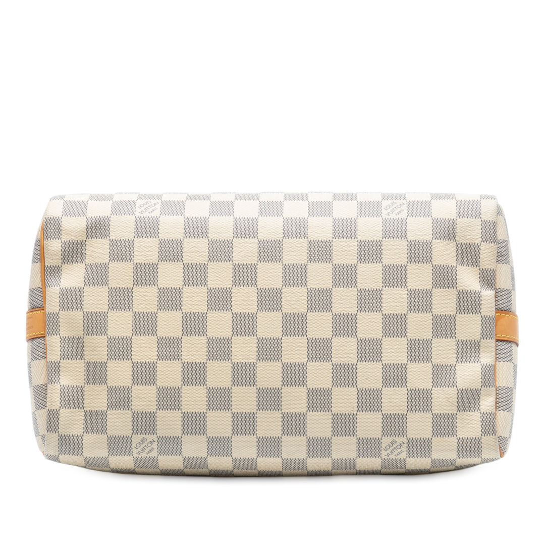 Louis Vuitton Damier Azur Speedy Bandouliere 30 Blanc – GABY PARIS Authentique