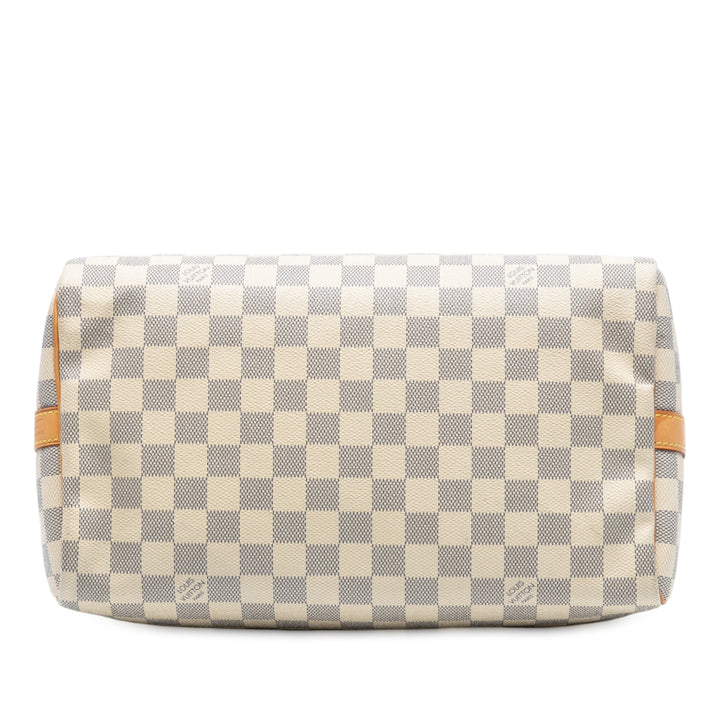 Louis Vuitton Damier Azur Speedy Bandouliere 30 Blanc – GABY PARIS Authentique