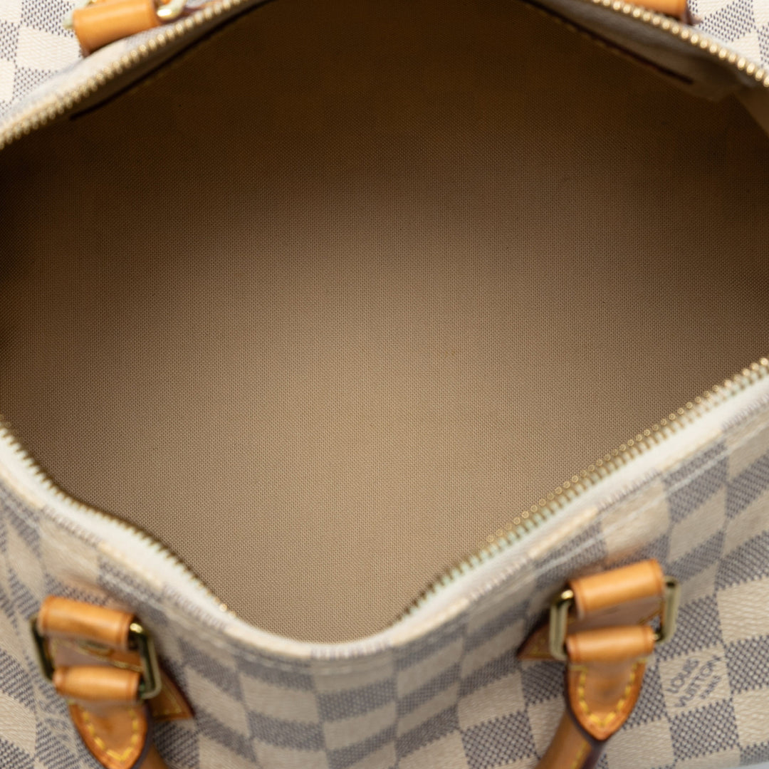 Louis Vuitton Damier Azur Speedy Bandouliere 30 Blanc – GABY PARIS Authentique