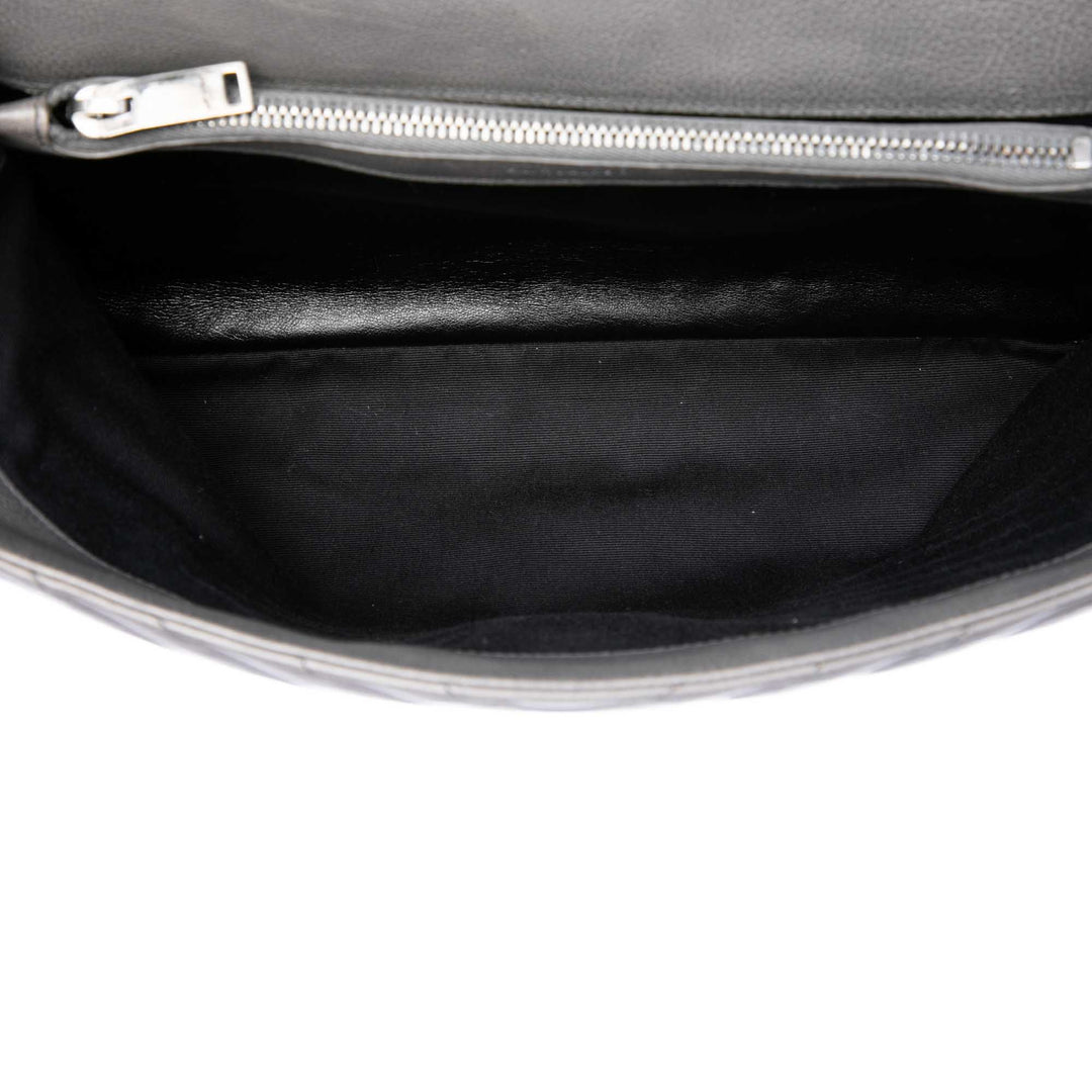 Saint Laurent Chevron College Sac Grand de mouton Gris – vue 4 – GABY PARIS