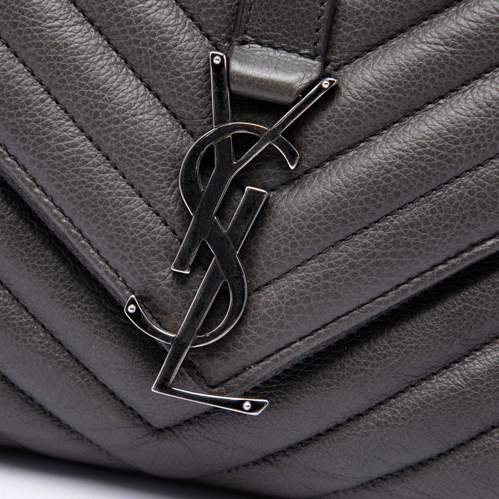 Saint Laurent Chevron College Sac Grand de mouton Gris – vue 5 – GABY PARIS