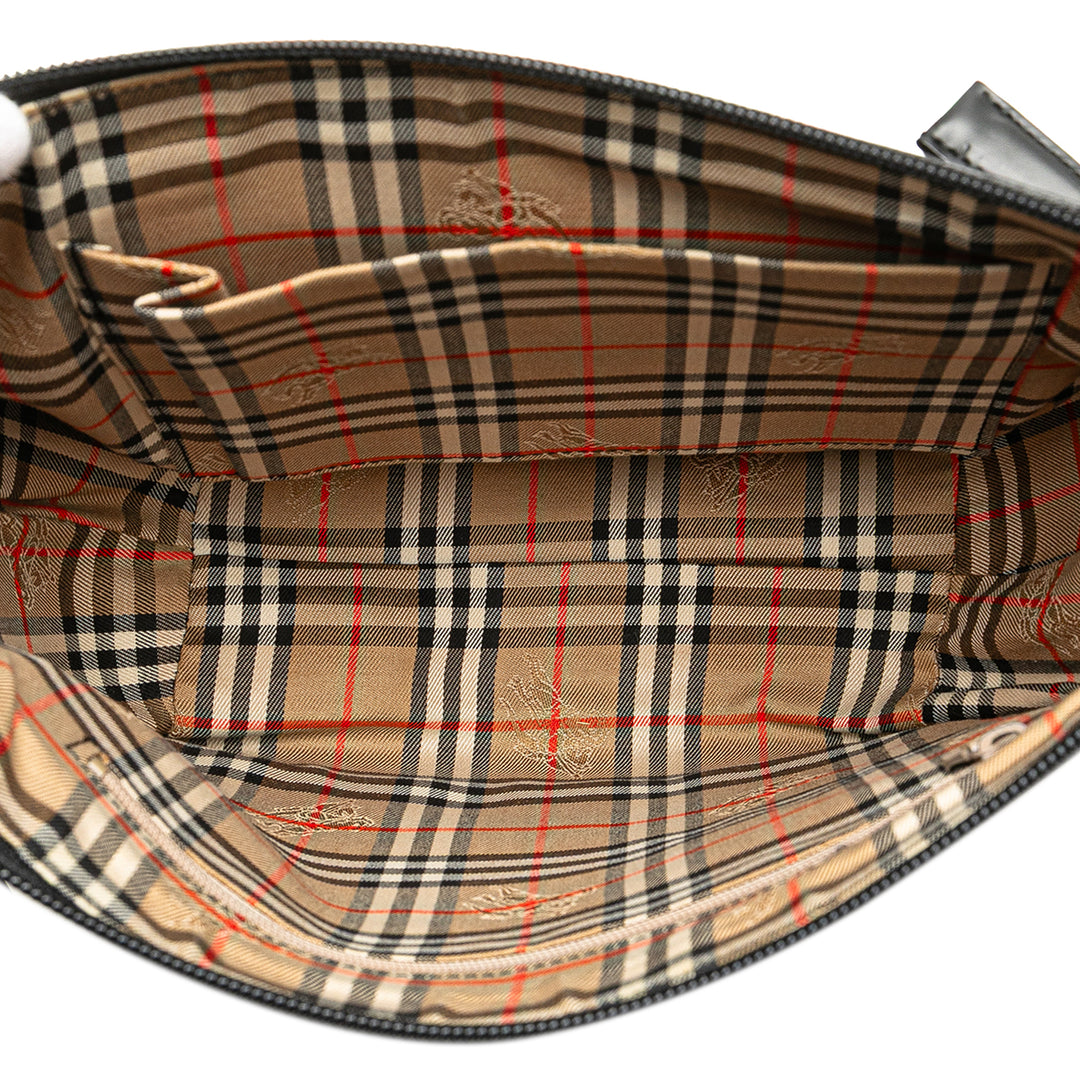 Burberry House Check à finitions Cuir Sac bandoulière