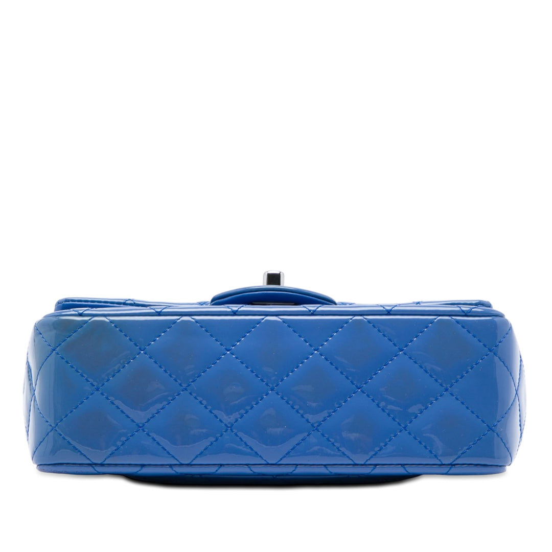 Classic Rectangulaire Rabat simple Mini Bleu