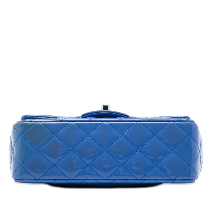 Classic Rectangulaire Rabat simple Mini Bleu