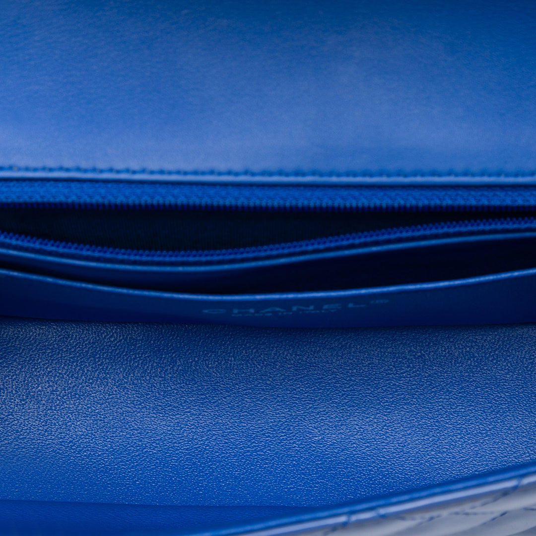 Classic Rectangulaire Rabat simple Mini Bleu