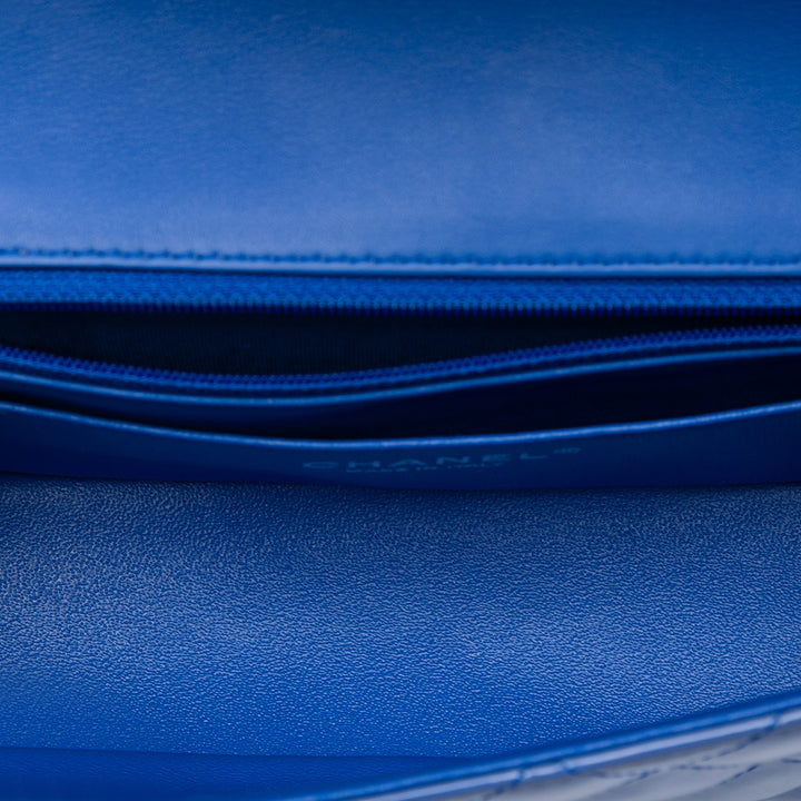 Classic Rectangulaire Rabat simple Mini Bleu
