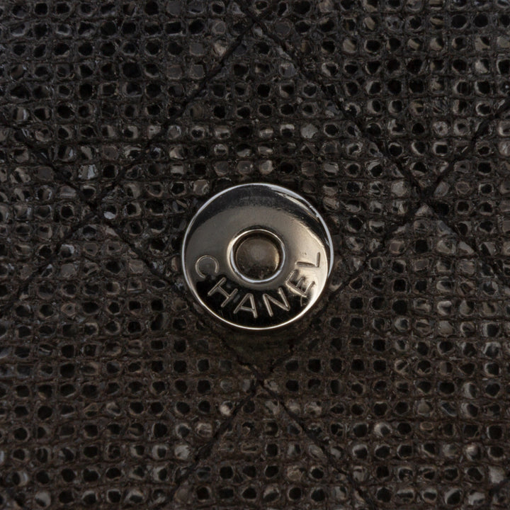 Chanel Matelassé Laminated Fabric Chain Evening Sac porté croisé