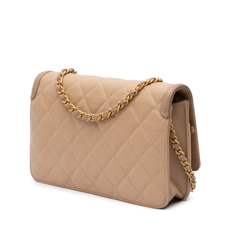 Caviar CC Filigree Wallet On Chain Brown - Gaby Paris
