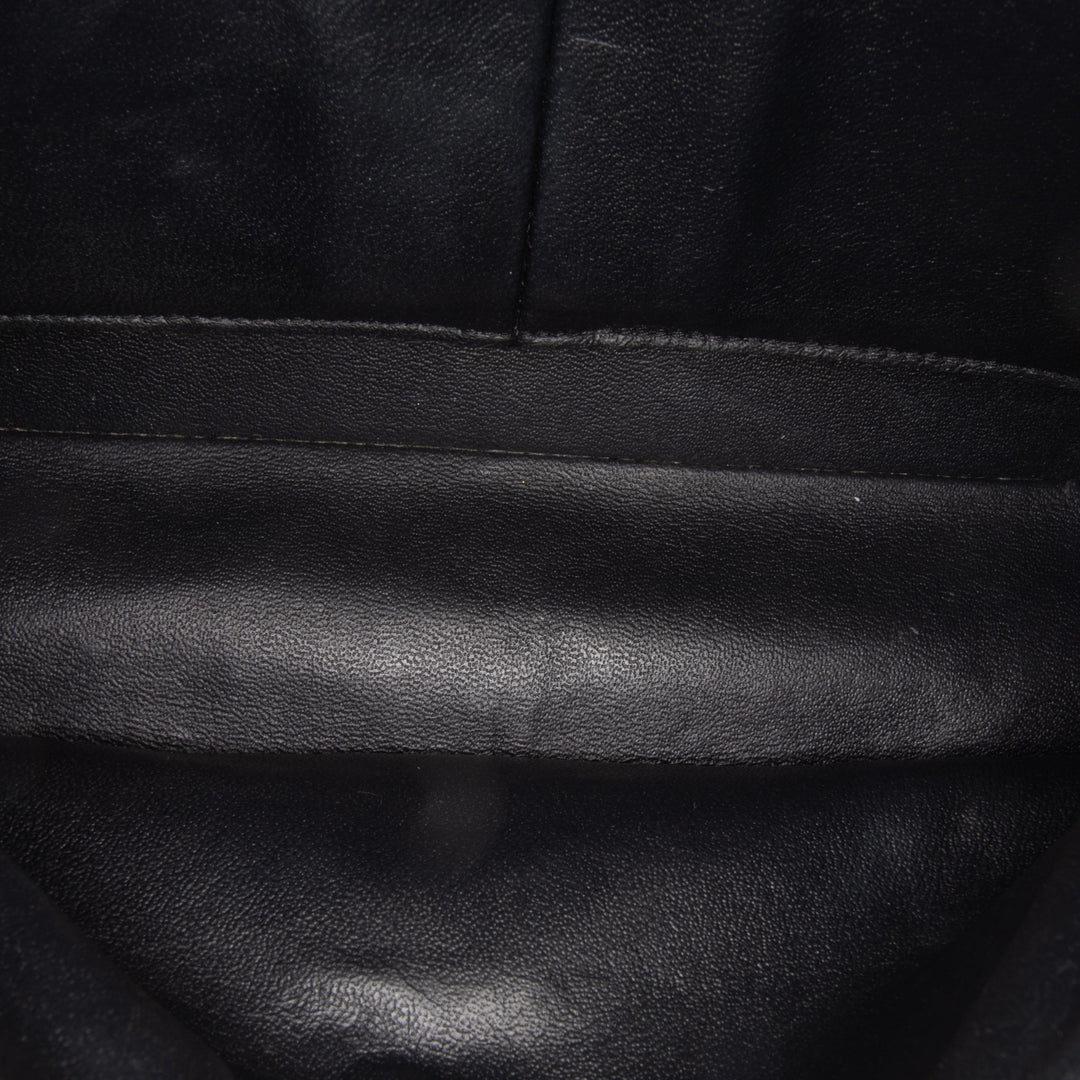 Medium Classic Patent Double Flap Black - Gaby Paris