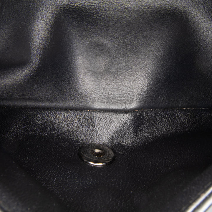 Medium Classic Patent Double Flap Black - Gaby Paris
