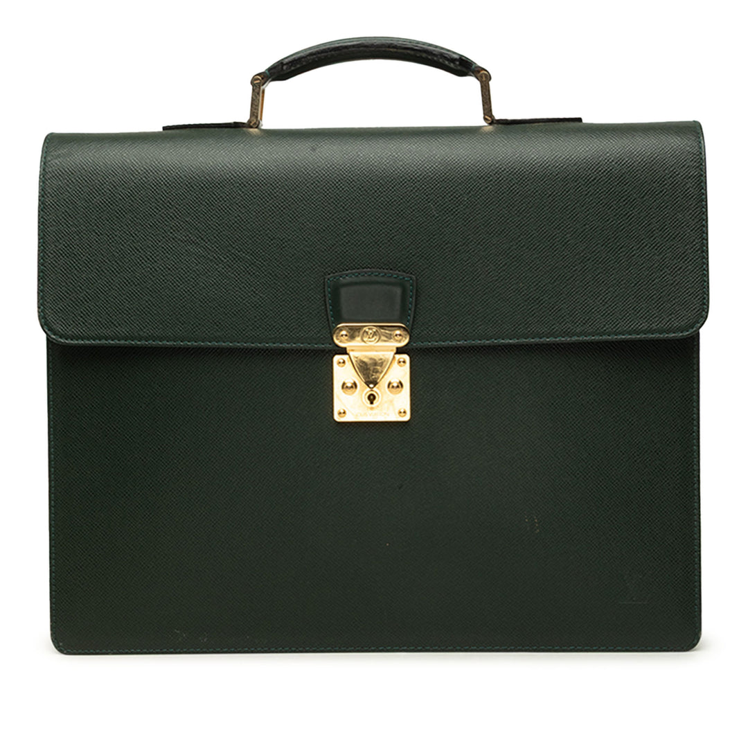 Louis Vuitton Taiga Moskova Porte-documents Vert – vue principale – GABY PARIS