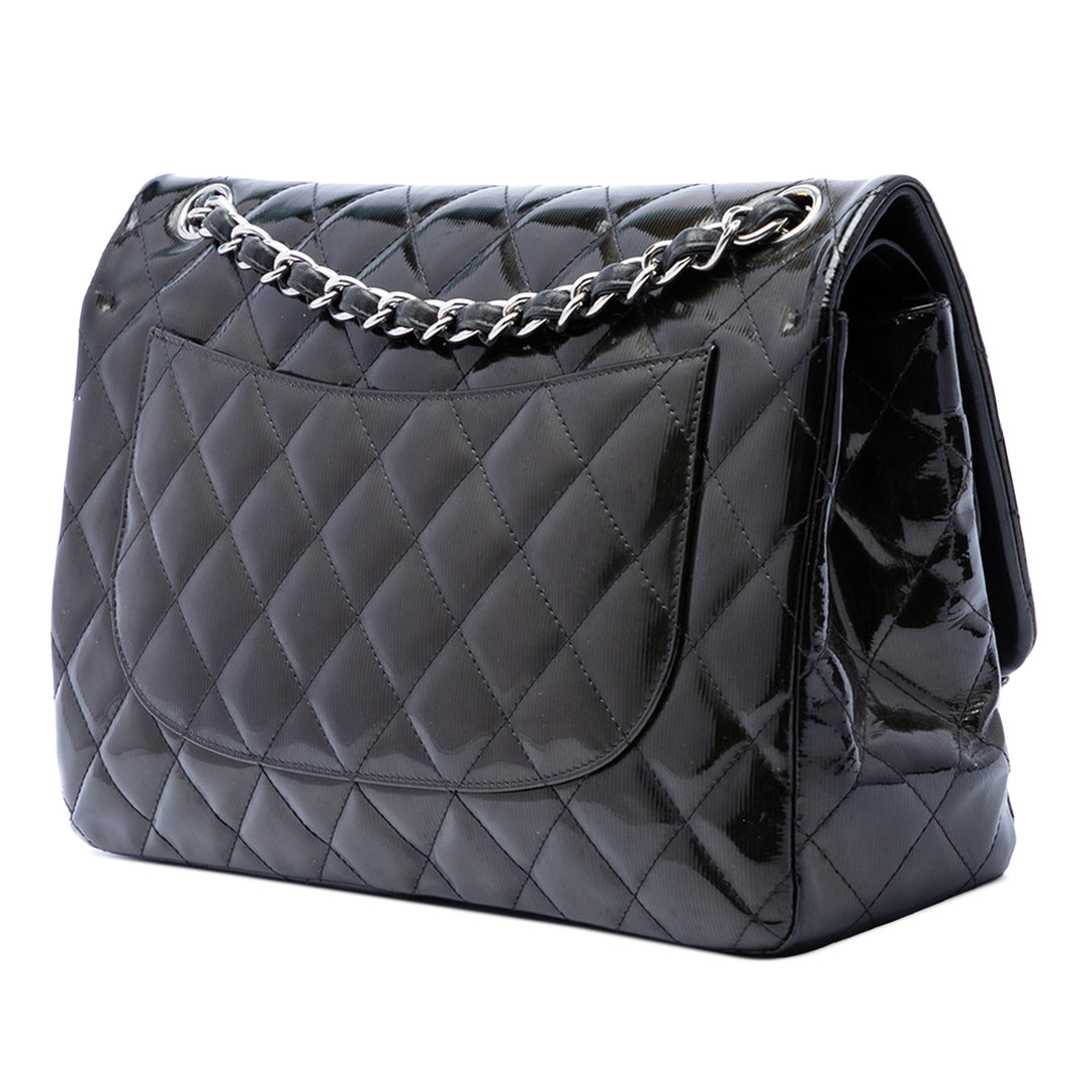 Chanel Jumbo Classic Cuir verni Double rabat