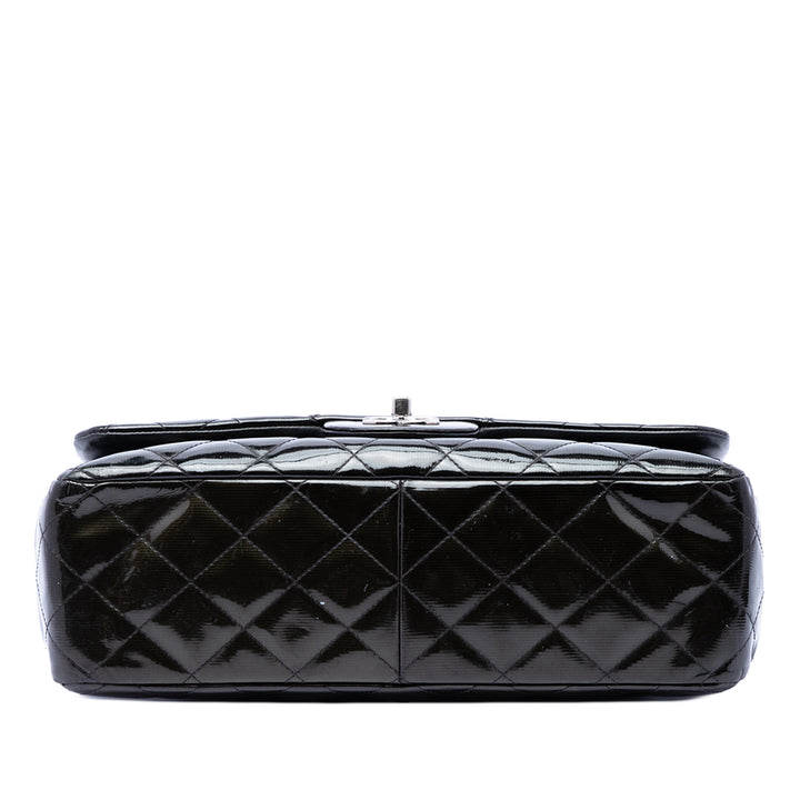 Chanel Jumbo Classic Cuir verni Double rabat